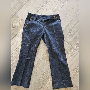 ZARA BASIC Indigo denim jeans LEATHER TRIM AND BUTTONS SIZE 4